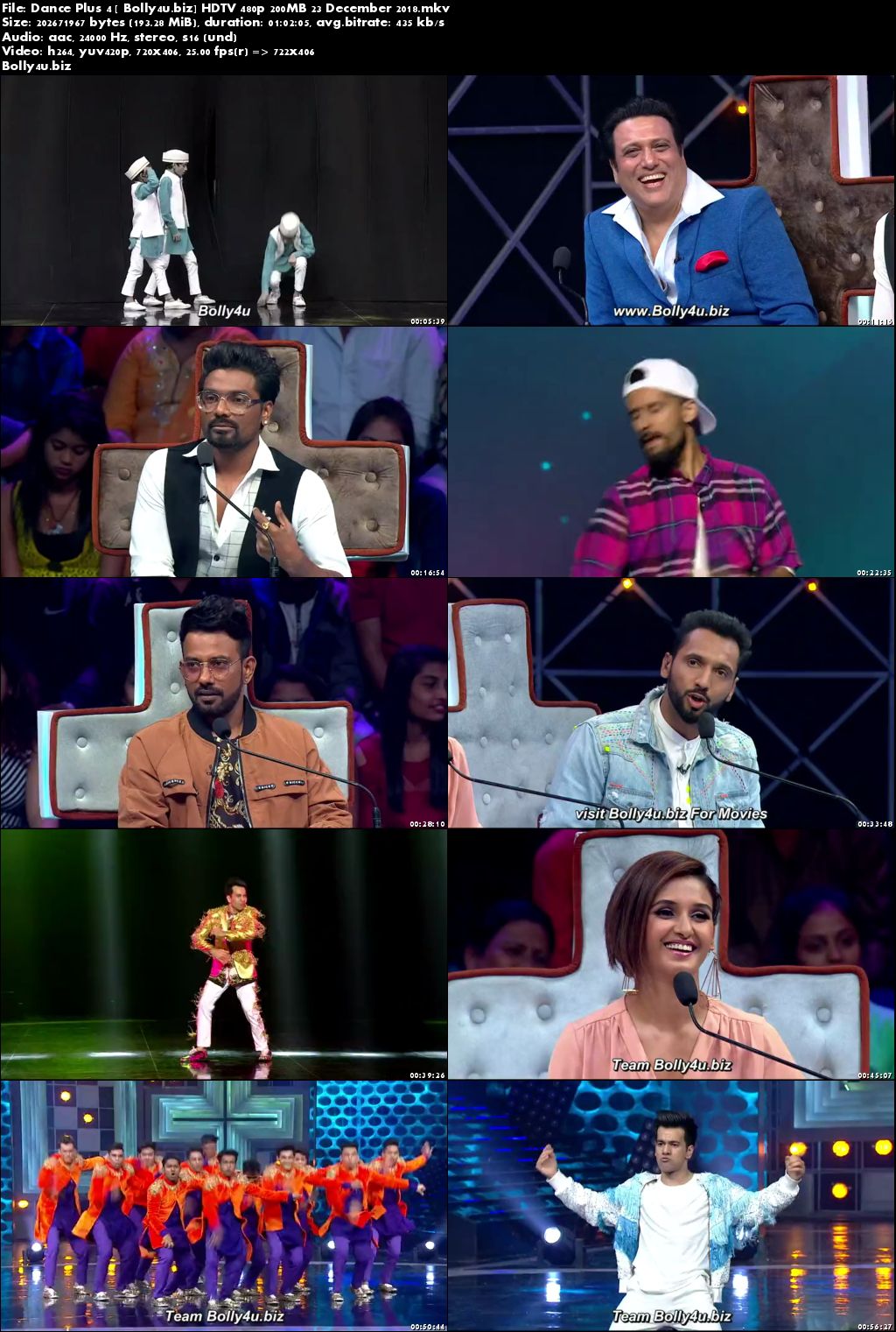 Dance Plus Season 4 HDTV 480p 200MB 23 December 2018 Download