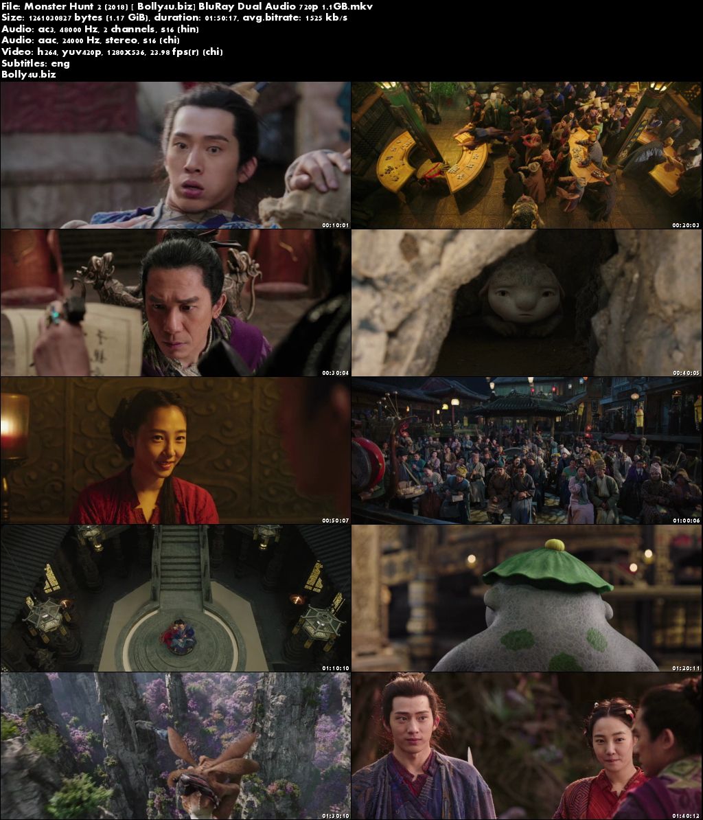 Monster Hunt 2 2018 BluRay 350MB Hindi Dubbed Dual Audio 480p ESub Download