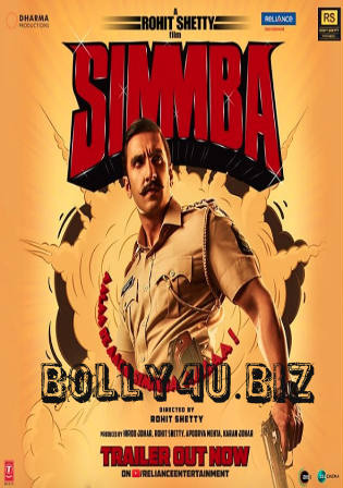 Simmba 2018 Pre DVDRip 700Mb Full Hindi Movie Download x264