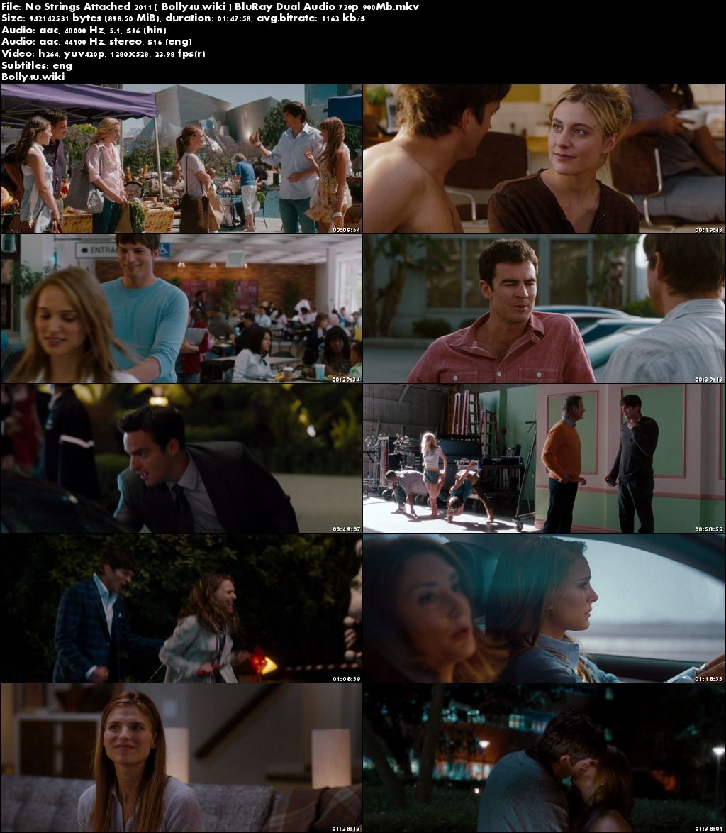 No Strings Attached 2011 BluRay 900Mb Hindi Dual Audio 720p Download