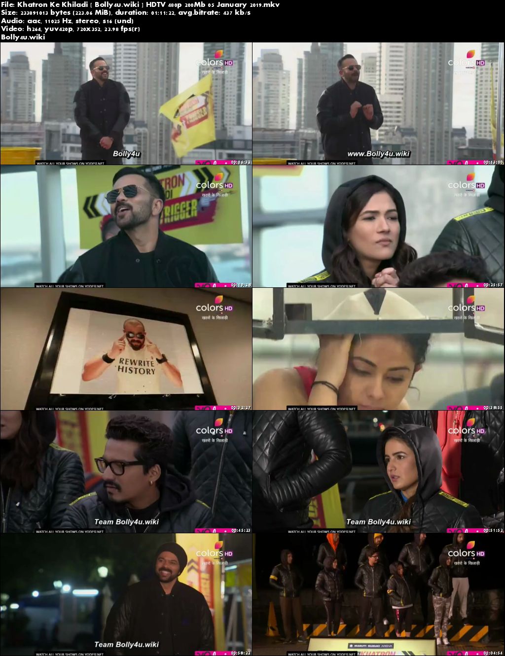 Khatron Ke Khiladi HDTV 480p 200Mb 05 January 2019 Download