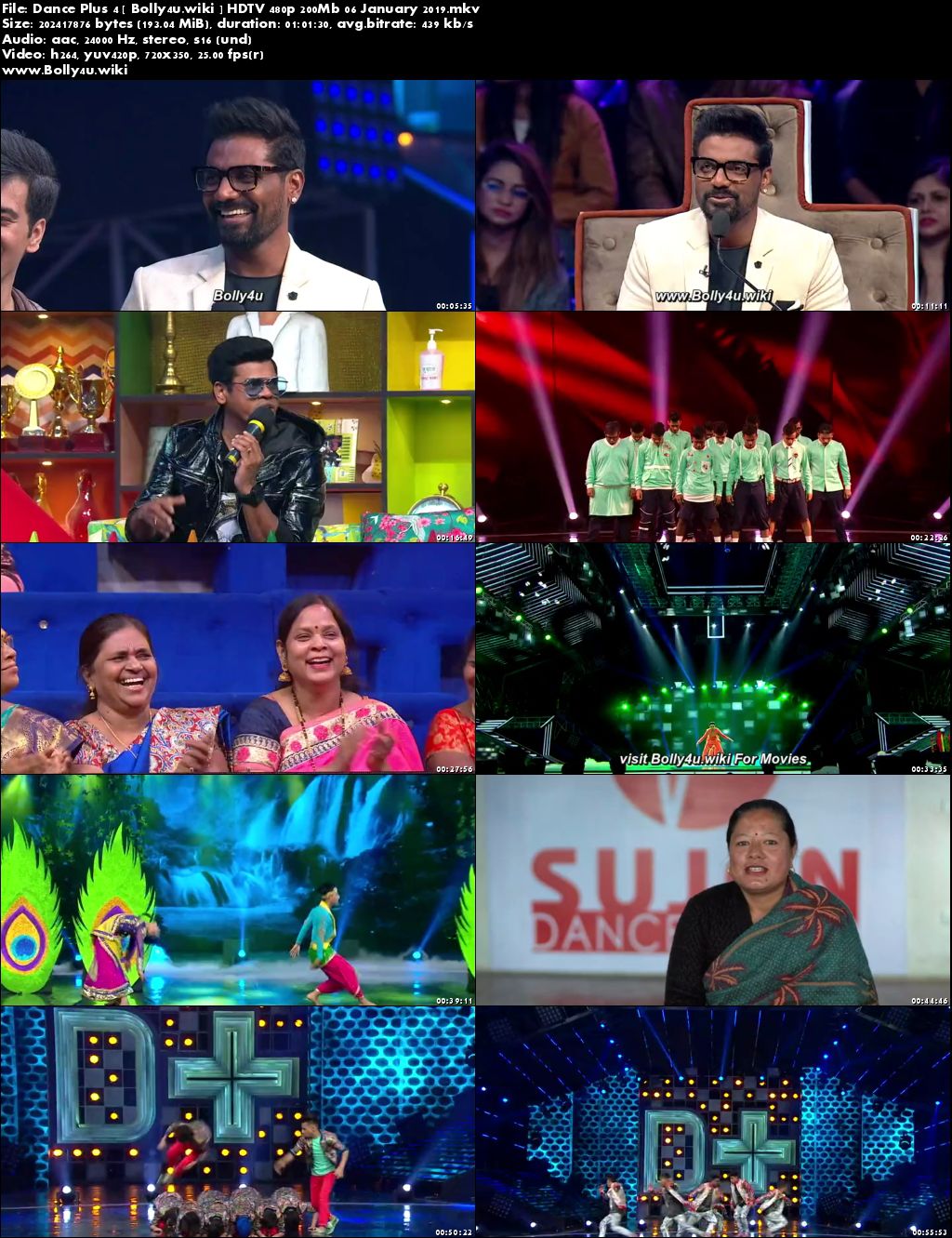 Dance Plus Season 4 HDTV 480p 200MB 06 January 2019 Download