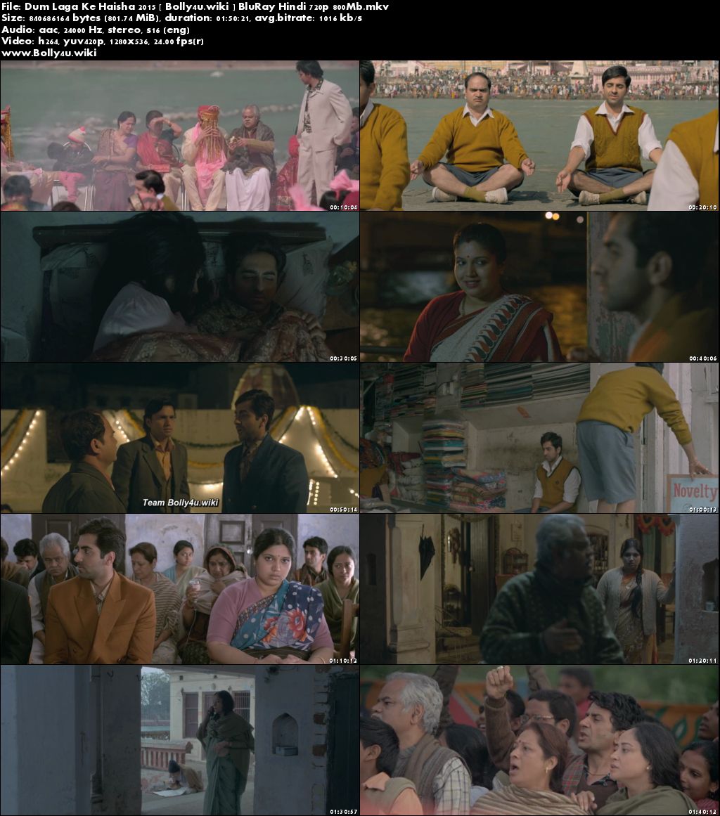 Dum Laga Ke Haisha 2015 BluRay 800Mb Full Hindi Movie Download 720p