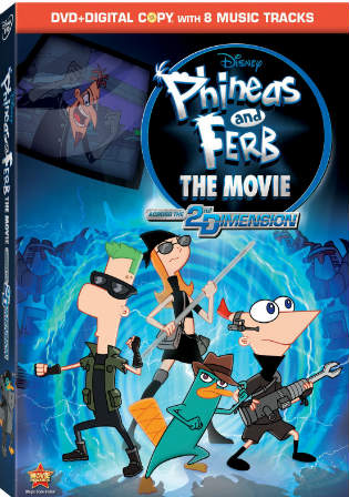 Phineas and Ferb the Movie Across the 2nd Dimension 2011 BRRip 550Mb Hindi Dual Audio 720p Watch Online Full Movie Download bolly4u