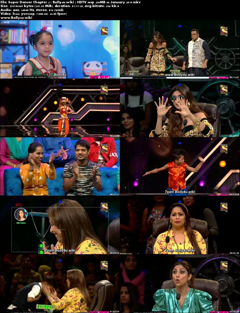 Super Dancer Chapter 3 HDTV 480p 250MB 06 January 2019 Download