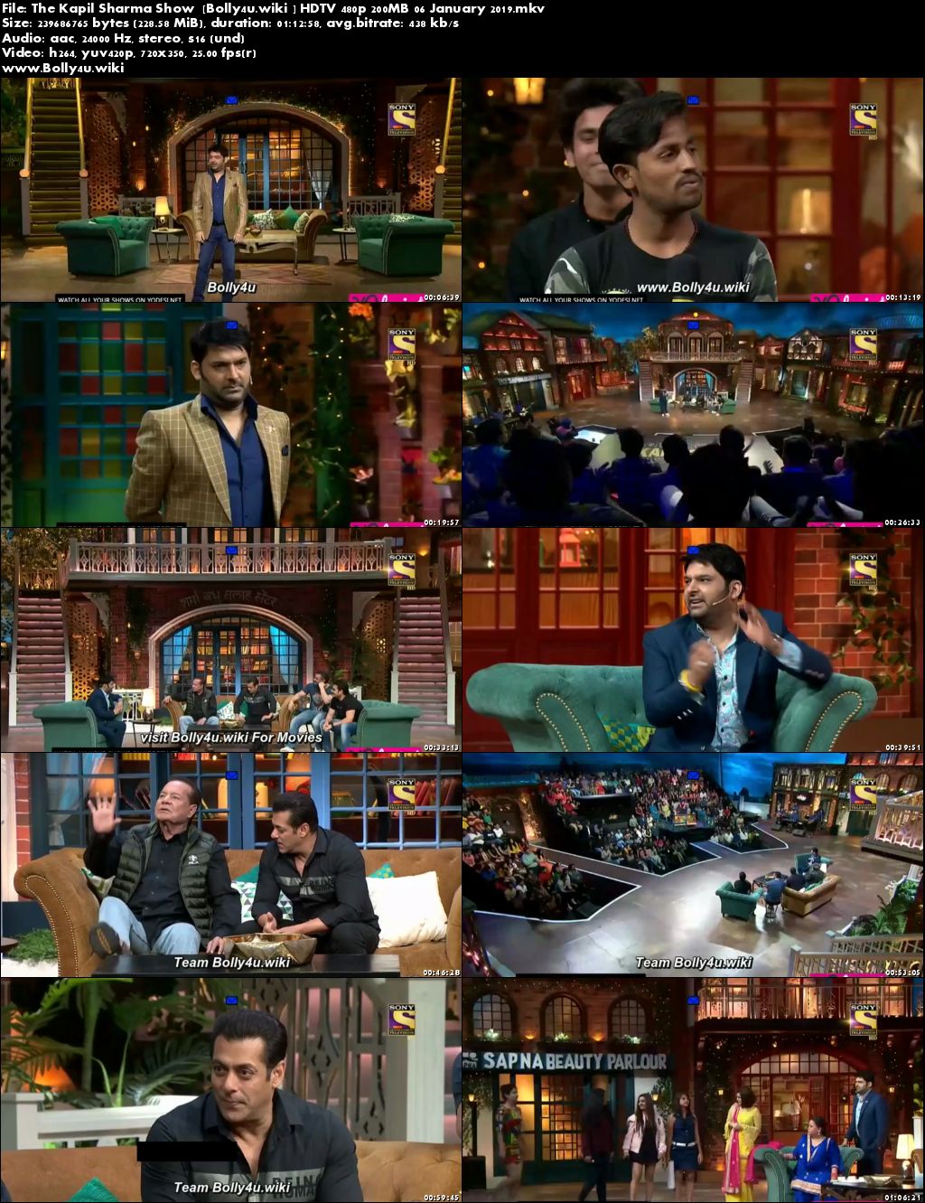 The Kapil Sharma Show HDTV 480p 200MB 06 January 2019 Download