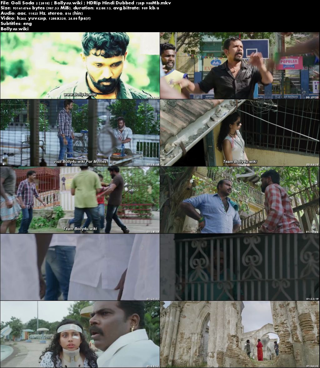 Goli Soda 2 2018 HDRip 350Mb Hindi Dubbed 480p Download