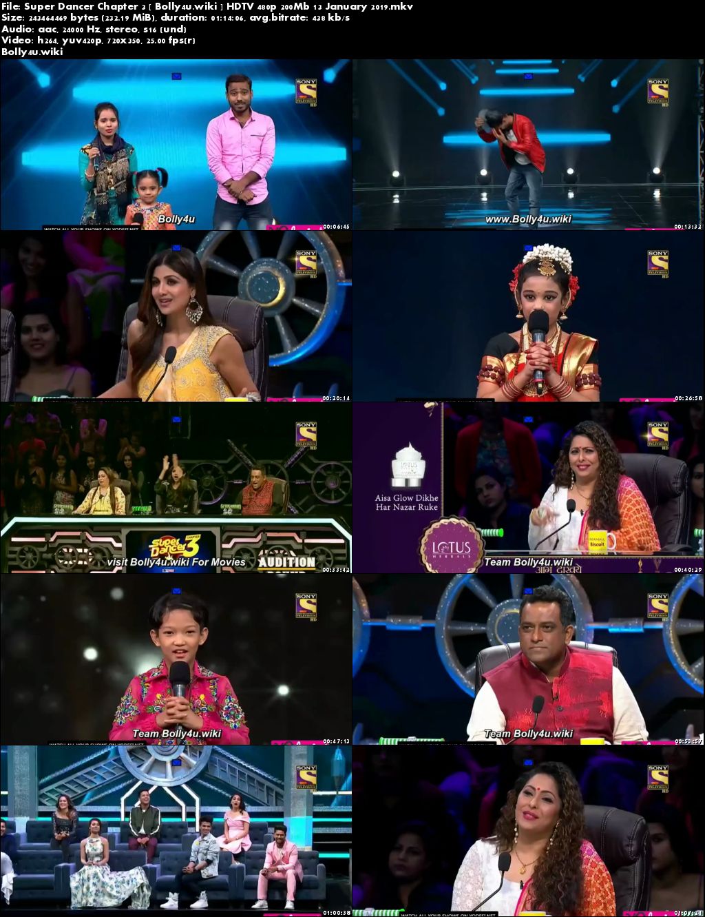 Super Dancer Chapter 3 HDTV 480p 200Mb 13 January 2019 Download