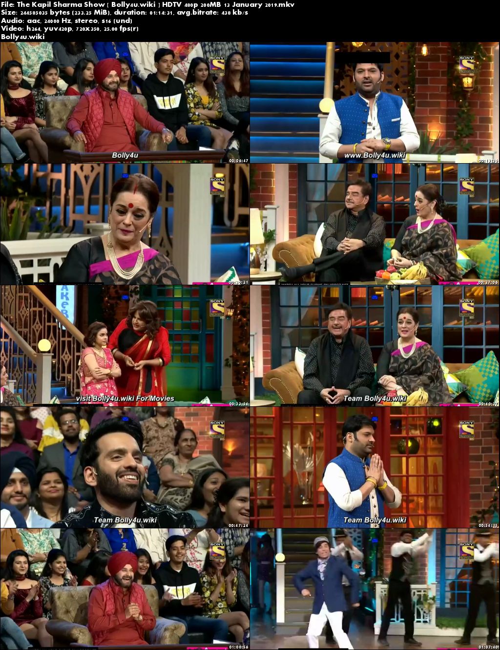 The Kapil Sharma Show HDTV 480p 200MB 13 January 2019 Download