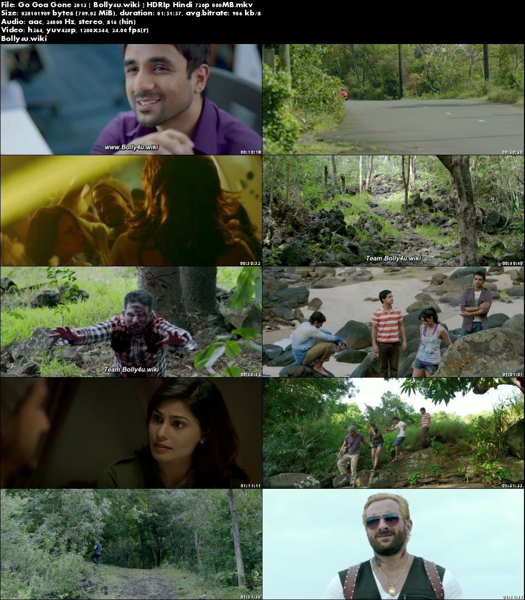 Go Goa Gone 2013 HDRip 350Mb Full Hindi Movie Download 480p