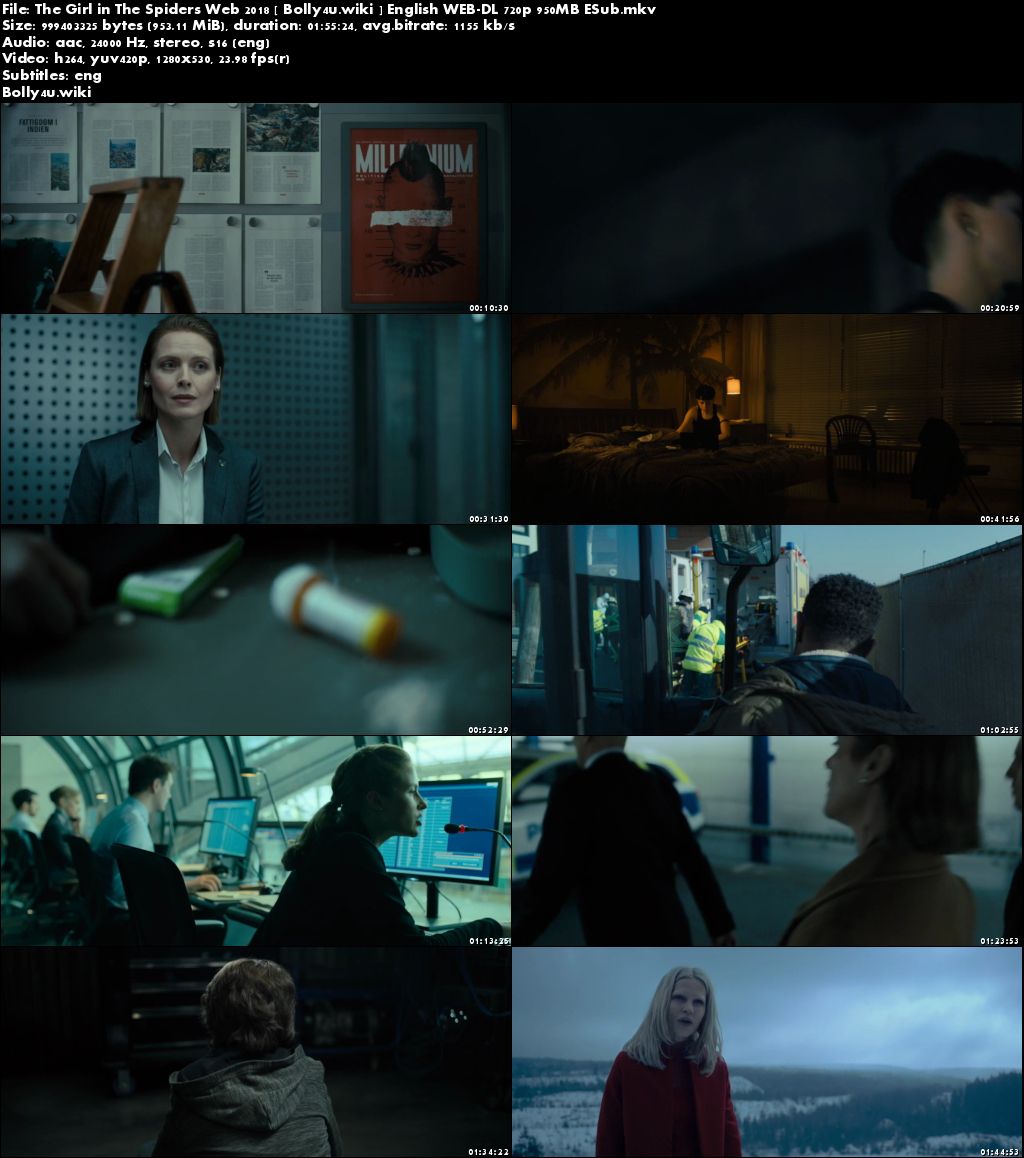 The Girl in The Spiders Web 2018 WEB-DL 350MB English 480p ESub Download