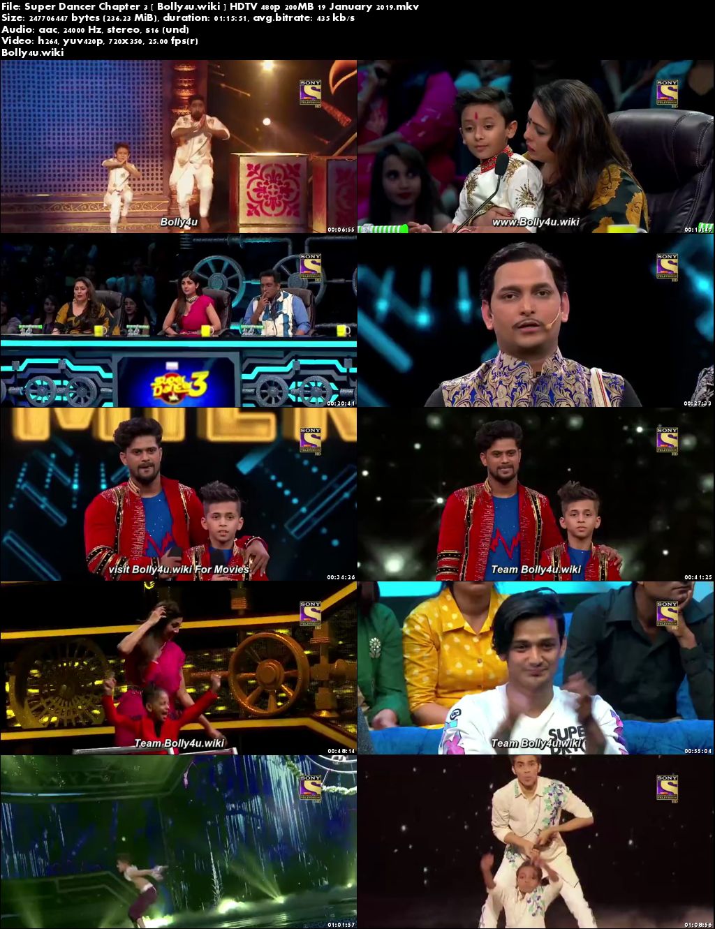 Super Dancer Chapter 3 HDTV 480p 200MB 19 January 2019 Download