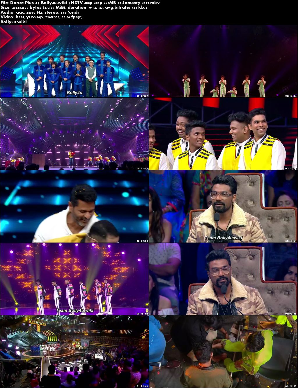 Dance Plus Season 4 HDTV 480p 250MB 20 January 2019 Download