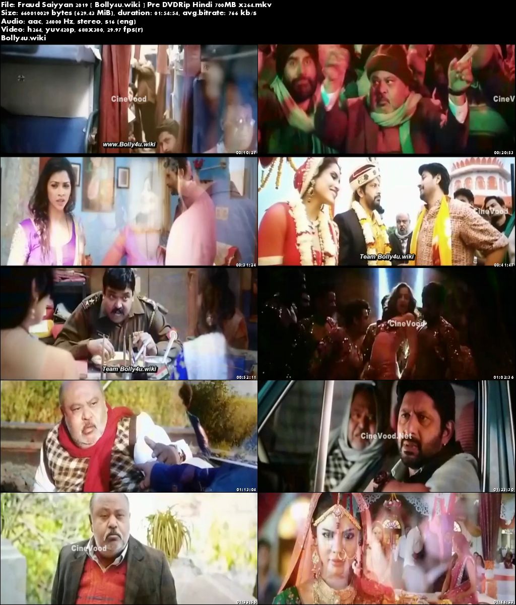 Fraud Saiyyan 2019 Pre DVDRip 600Mb Full Hindi Movie Download x264