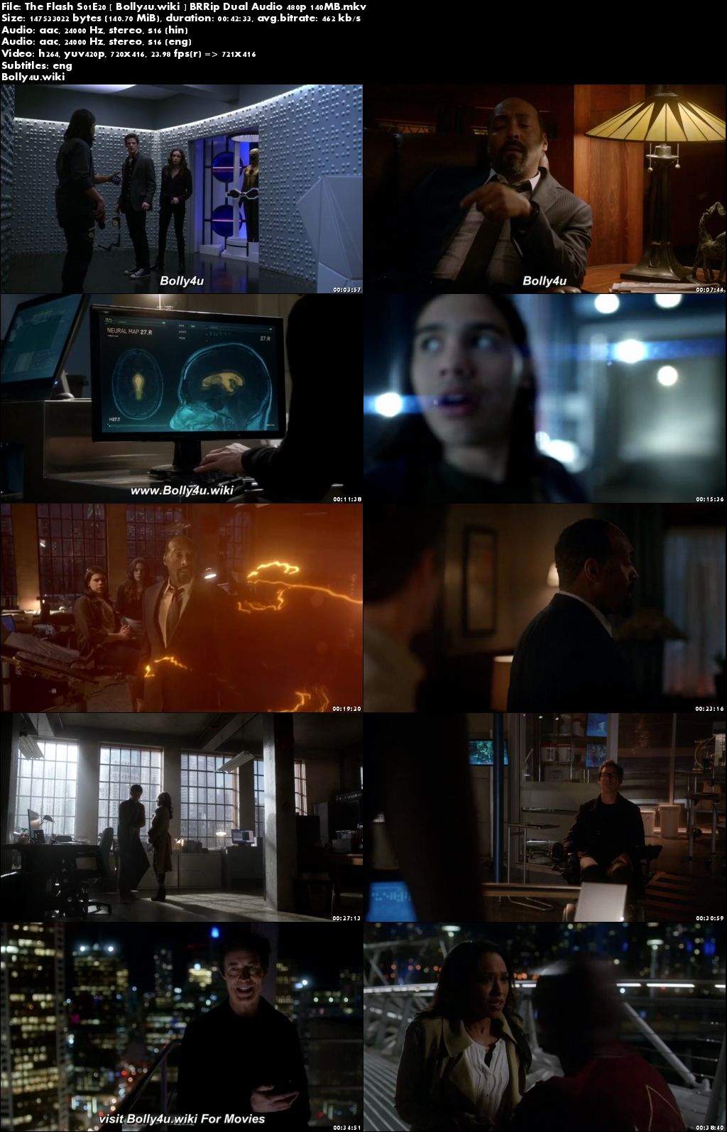 The Flash S01E20 BRRip 140Mb Hindi Dual Audio 480p Download