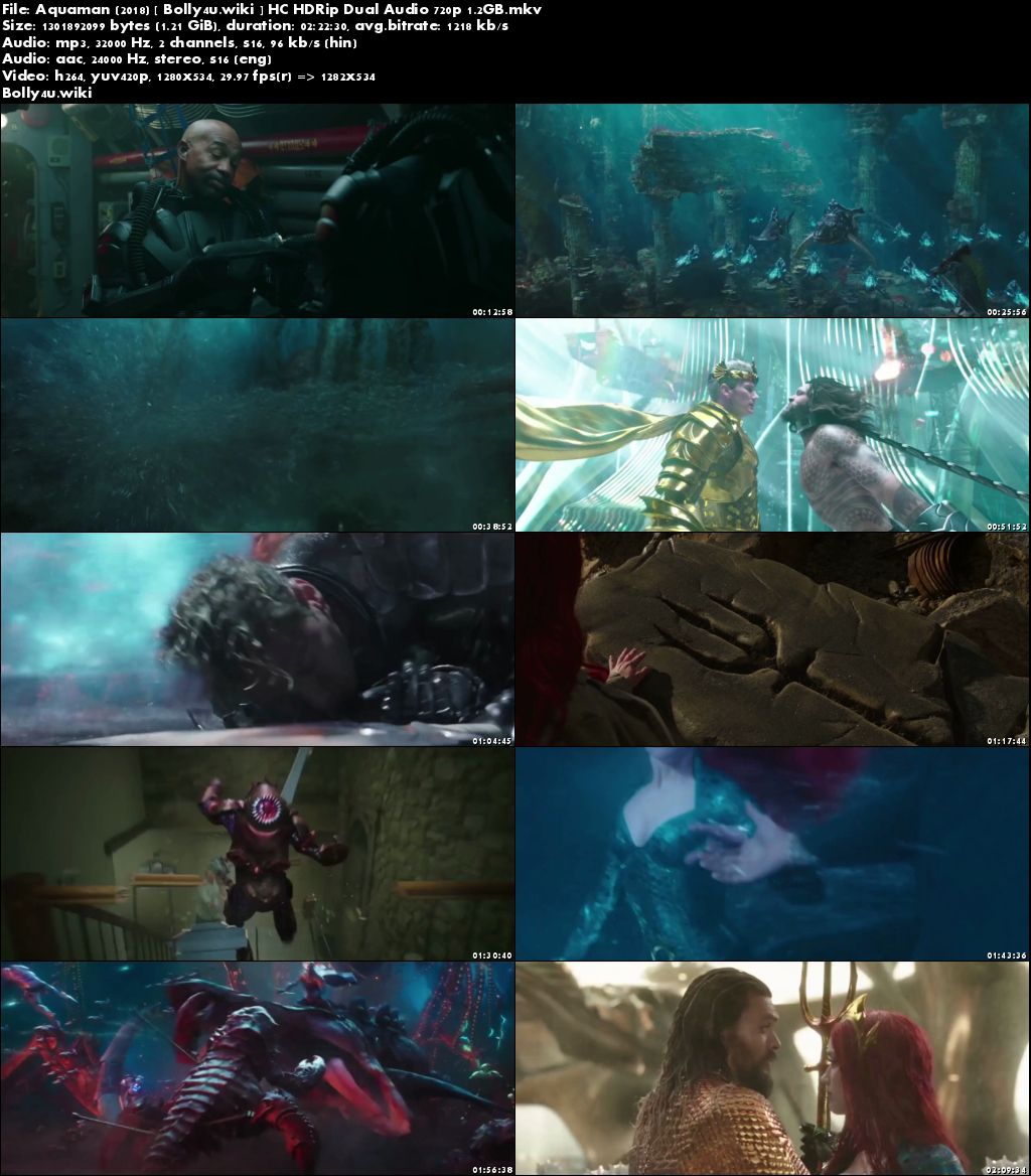 Aquaman 2018 HC HDRip Hindi Dubbed Dual Audio 720p Download