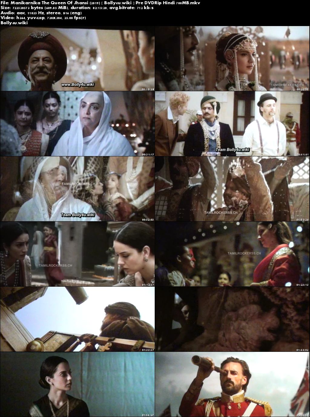 Manikarnika The Queen of Jhansi 2019 pDVDRip 400MB Full Hindi Movie Download 480p