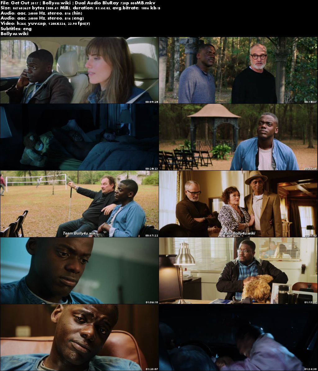 Get Out 2017 BluRay 800Mb Hindi Dual Audio ORG 720p Download