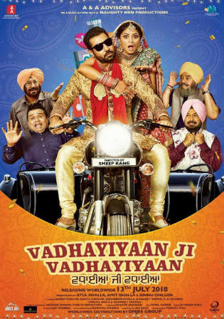 Vadhayiyaan Ji Vadhayiyaan 2018 WEB-DL 350Mb Punjabi 480p Watch Online Full Movie Download bolly4u