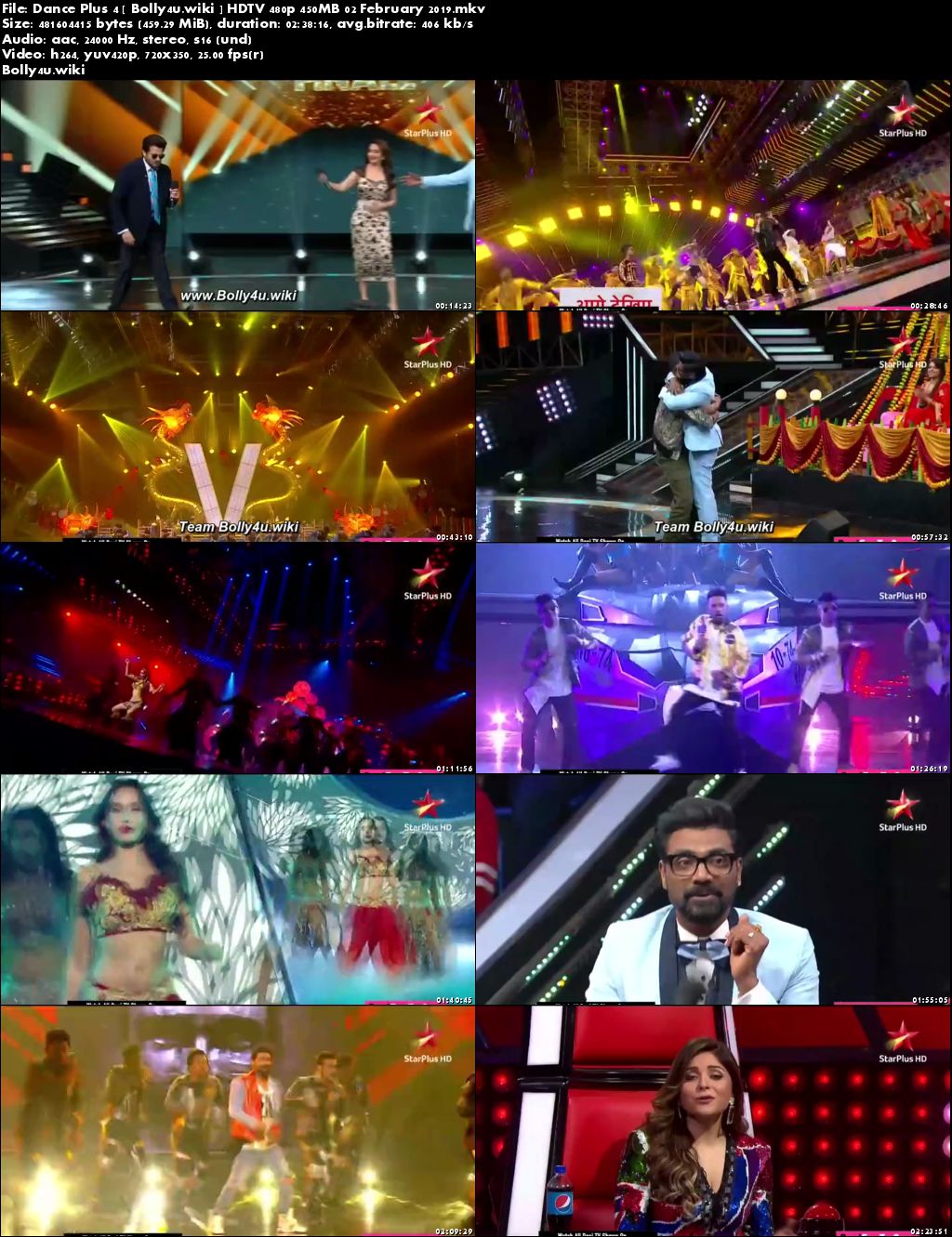 Dance Plus Season 4 HDTV 480p 450MB Grand Finale 02 February 2019 Download