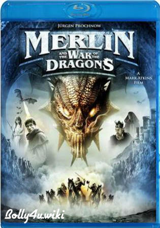 Merlin And The War Of The Dragons 2008 BRRip 300MB Hindi Dual Audio 480p