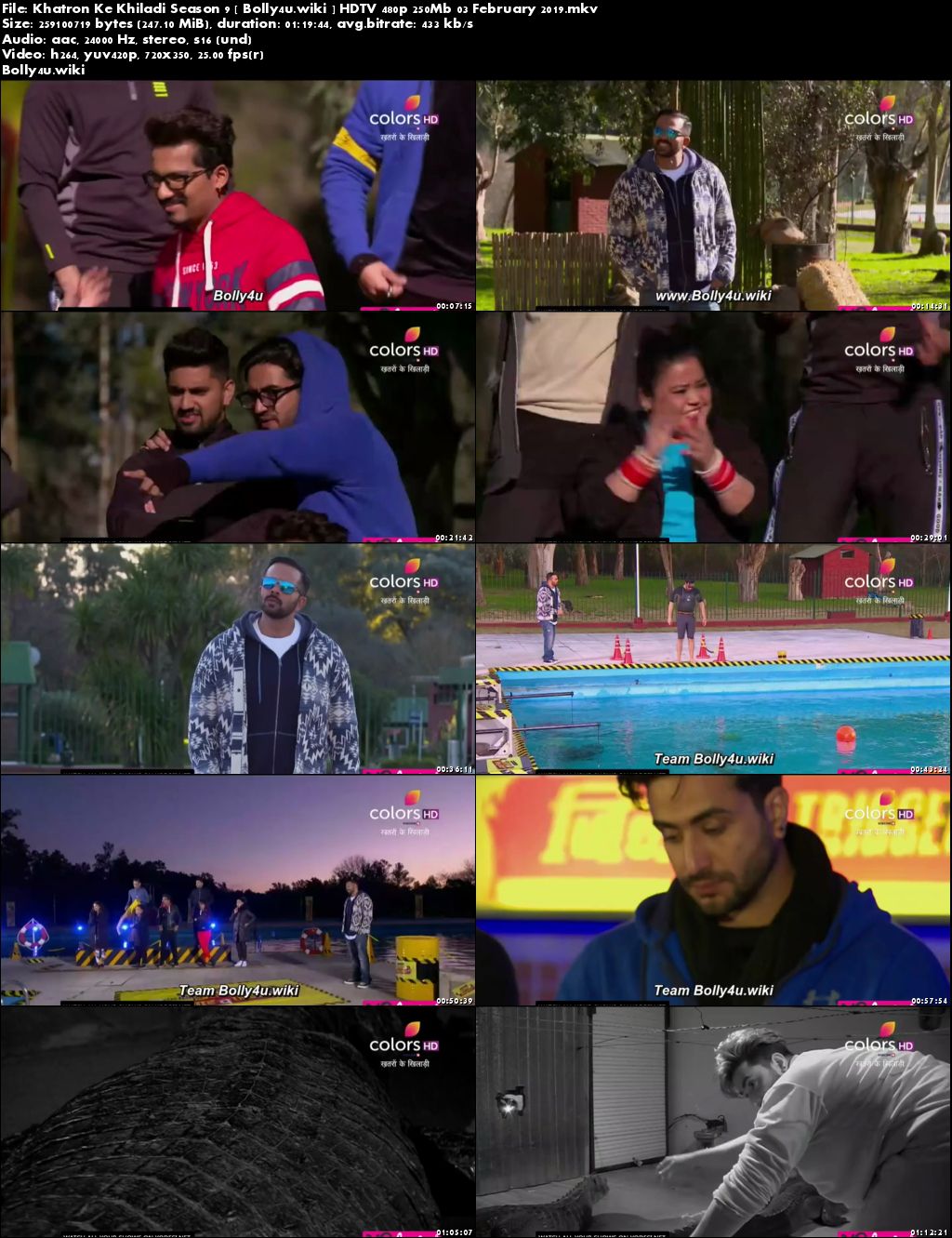 Khatron Ke Khiladi Season 9 HDTV 480p 250Mb 03 February 2019 Download