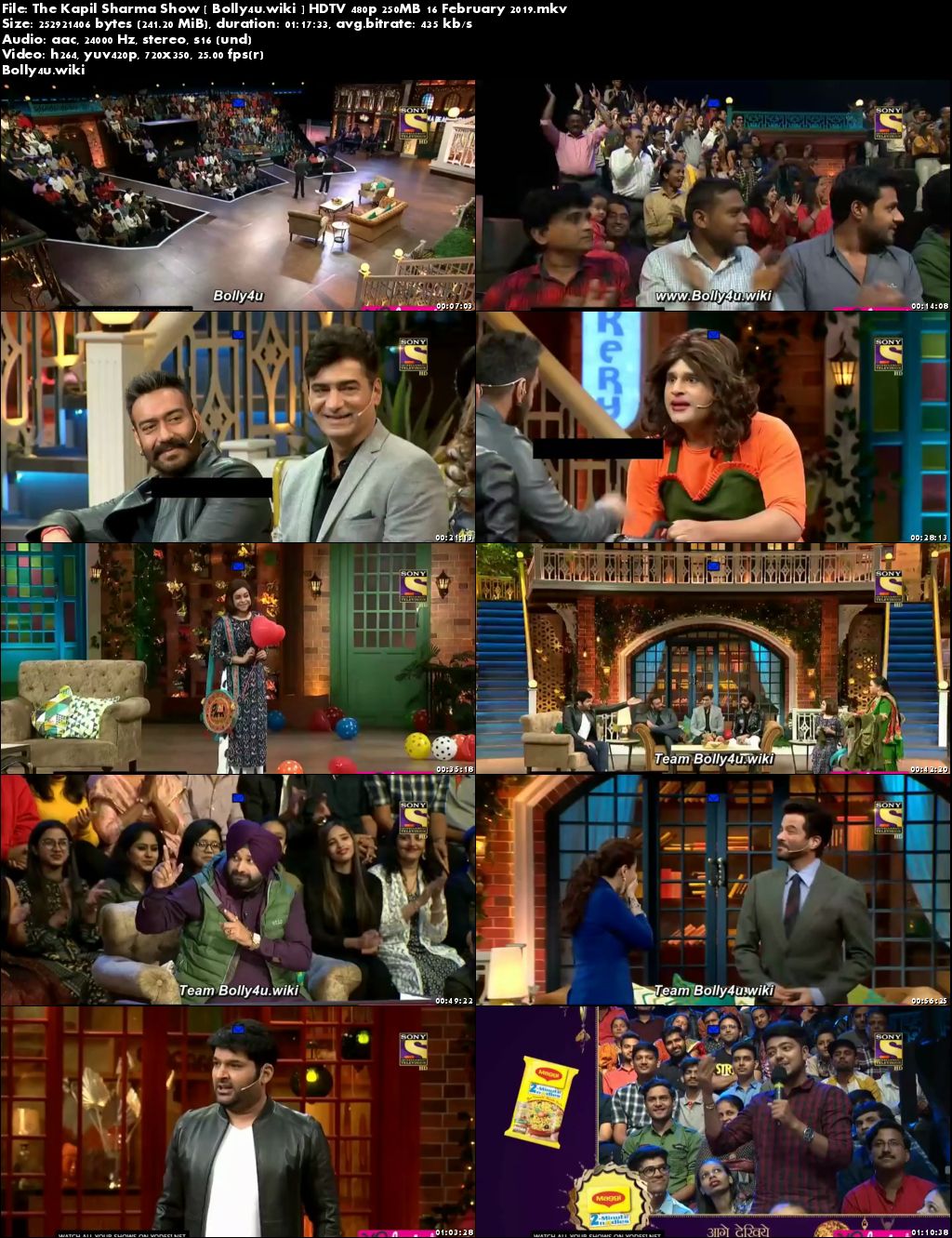 The Kapil Sharma Show HDTV 480p 250MB 16 February 2019 Download