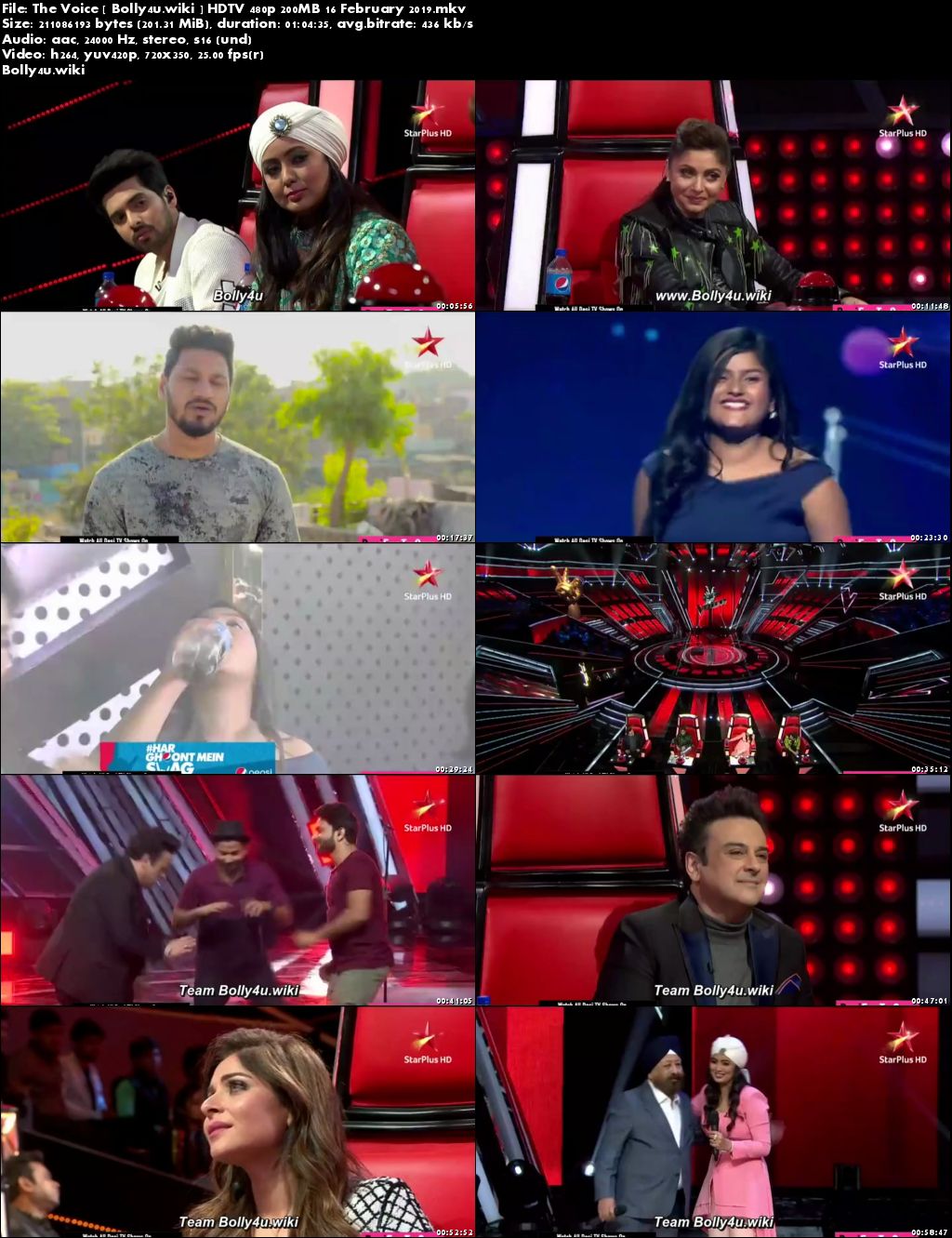 The Voice HDTV 480p 200MB 16 February 2019 Download