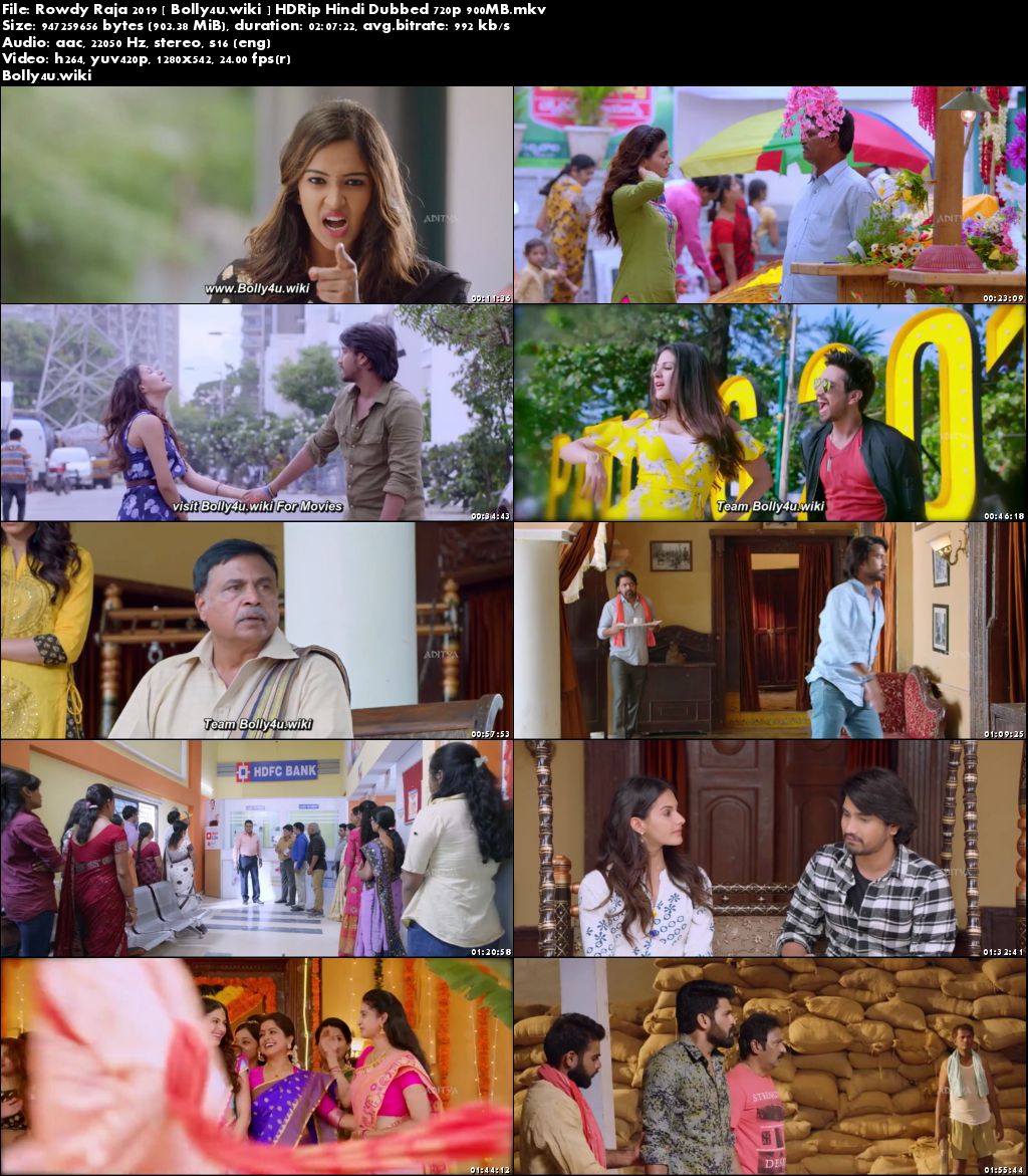 Rowdy Raja 2019 HDRip 900MB Hindi Dubbed 720p Download