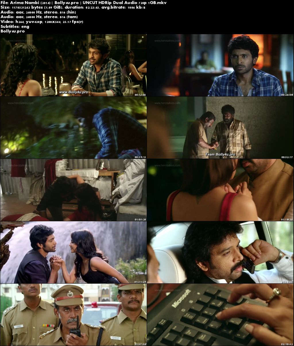 Arima Nambi 2014 HDRip 450MB UNCUT Hindi Dual Audio 480p Download