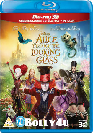 Alice Through The Looking Glass 2016 BRRip 300MB Hindi Dual Audio 480p ESub
