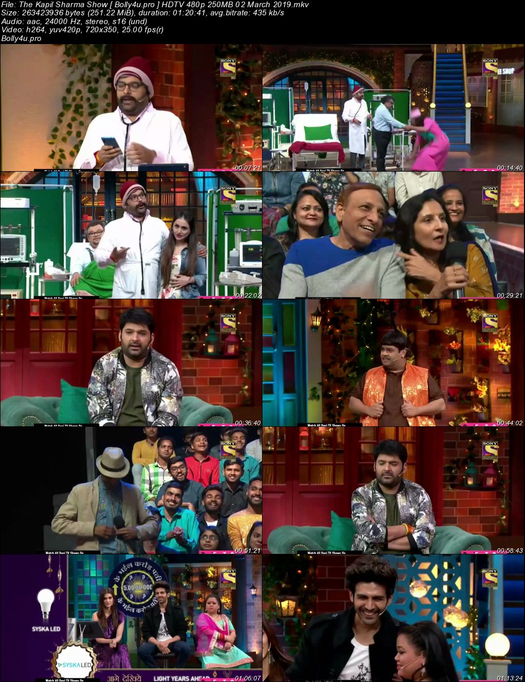 The Kapil Sharma Show HDTV 480p 250Mb 02 March 2019 Download