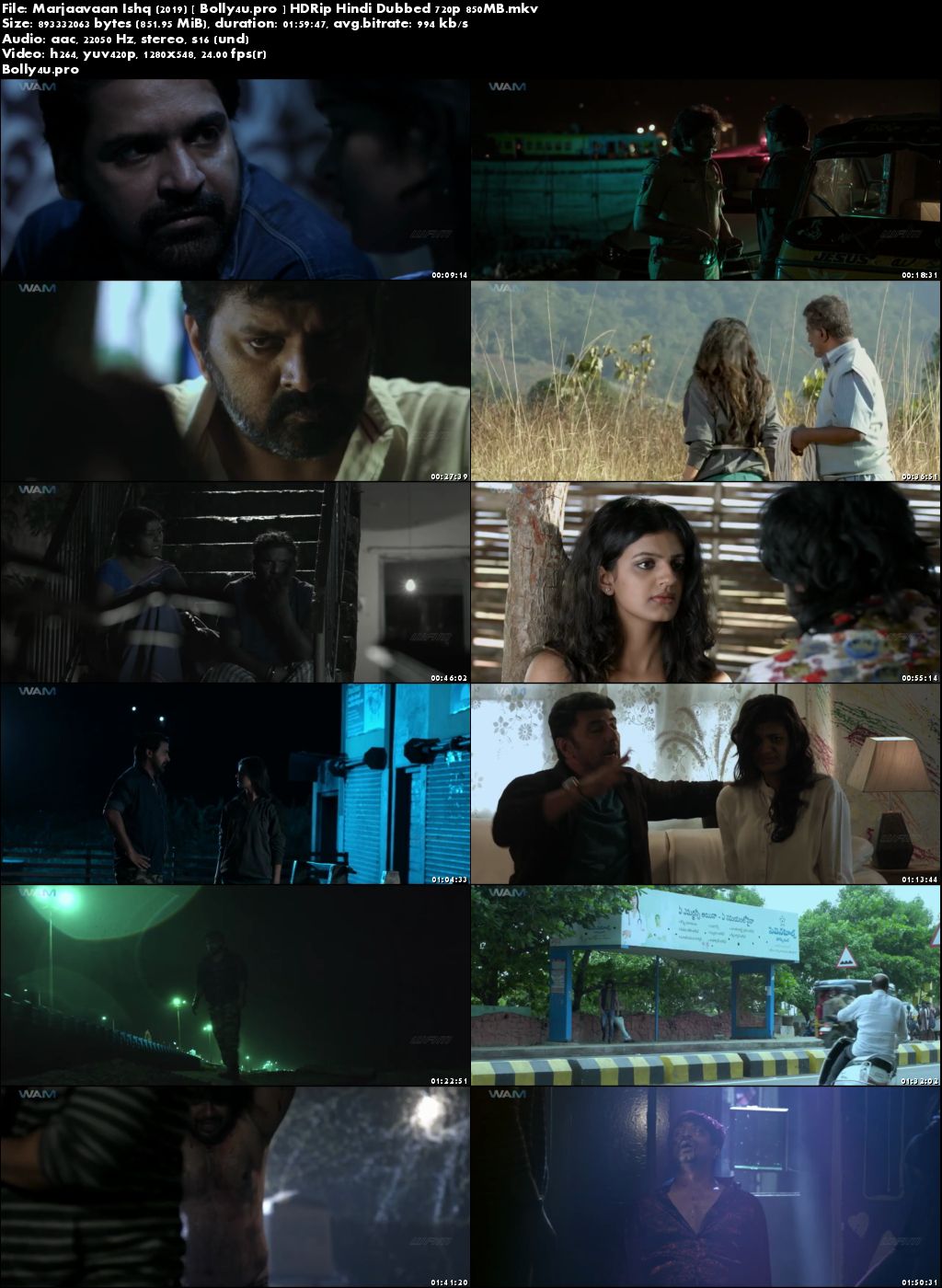 Marjaavaan Ishq 2019 HDRip 850Mb Hindi Dubbed 720p Download