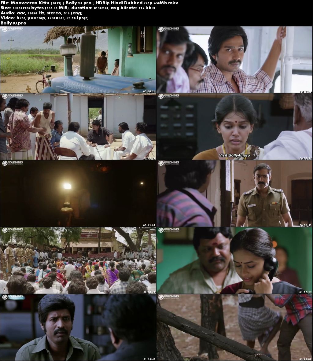 Maaveeran Kittu 2019 HDRip 650Mb Hindi Dubbed 720p Download