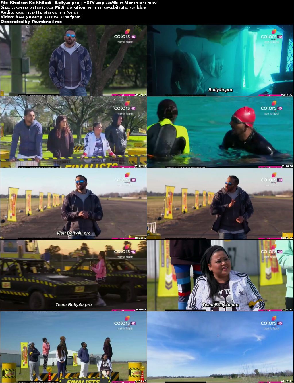 Khatron Ke Khiladi HDTV 480p 250Mb 09 March 2019 Download