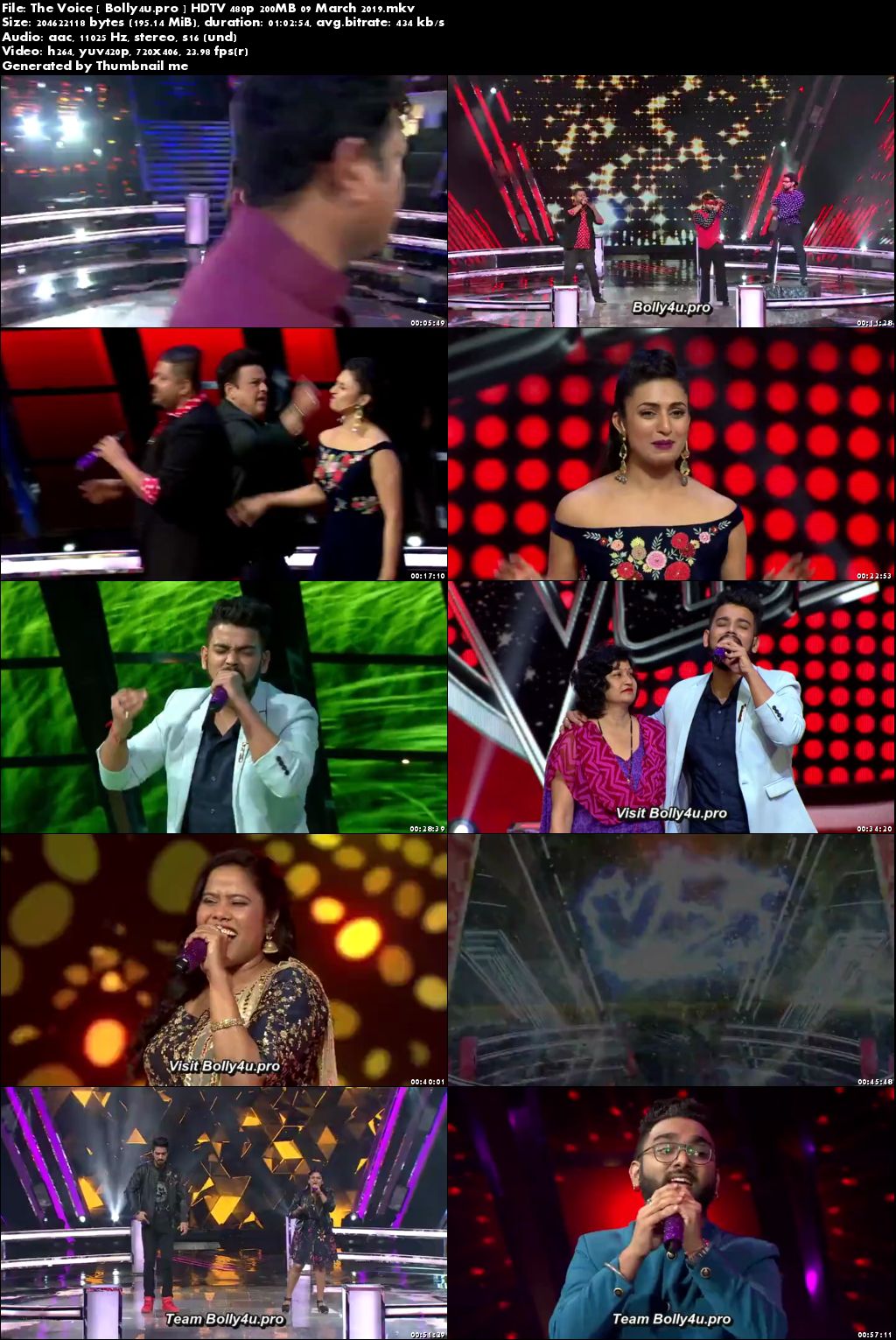 The Voice HDTV 480p 200MB 09 March 2019 Download