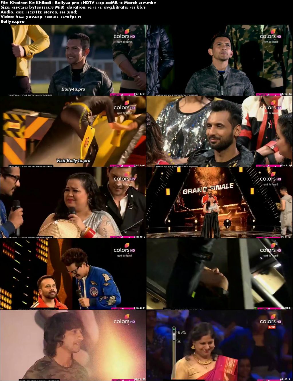 Khatron Ke Khiladi HDTV 480p 400MB 10 March 2019 Download