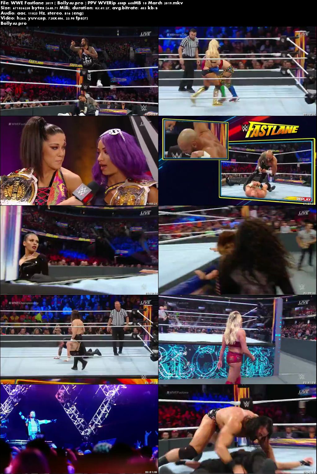 WWE Fastlane 2019 PPV WVERip 650MB 10 March 2019 480p x264 Download