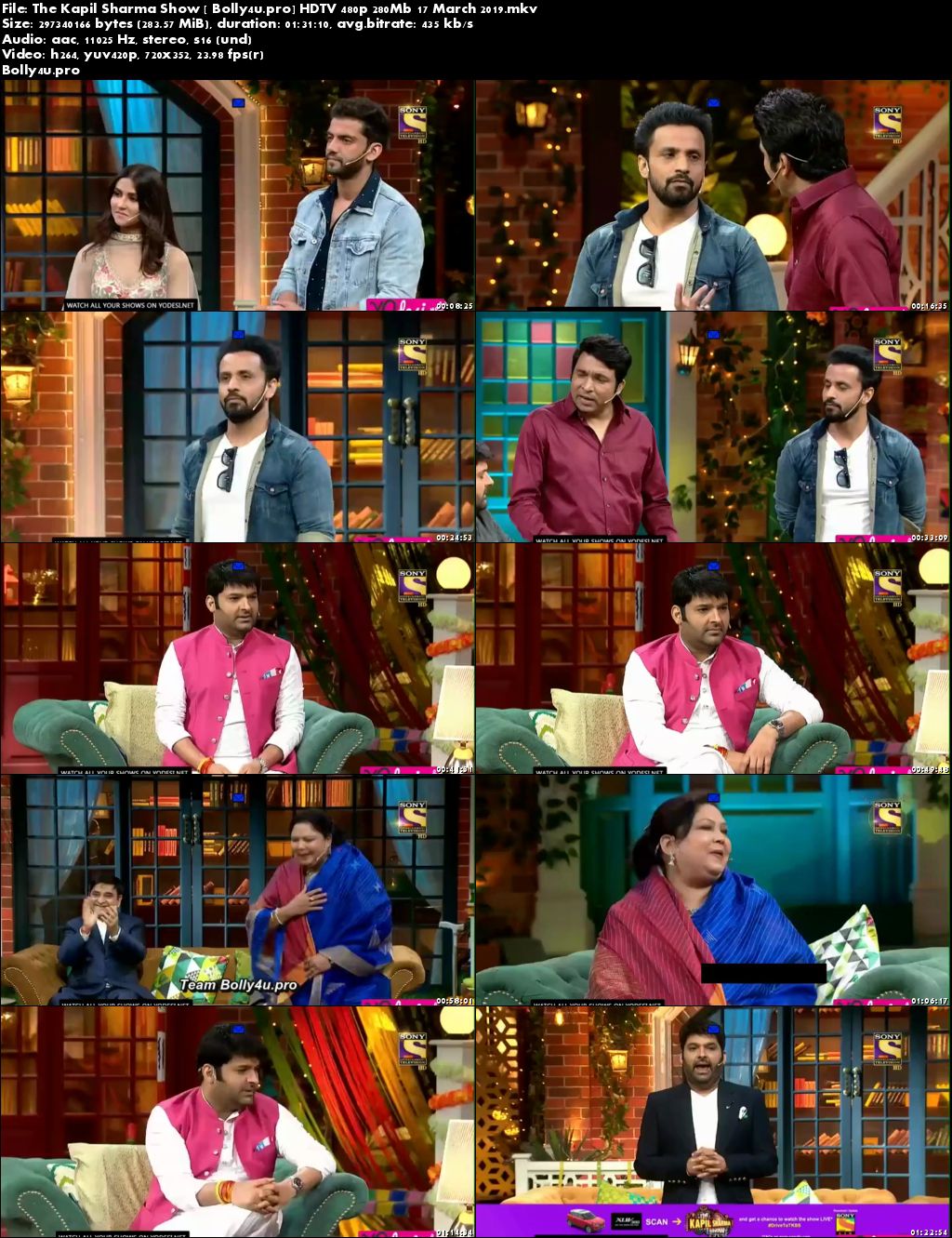 The Kapil Sharma Show HDTV 480p 280Mb 17 March 2019 Download