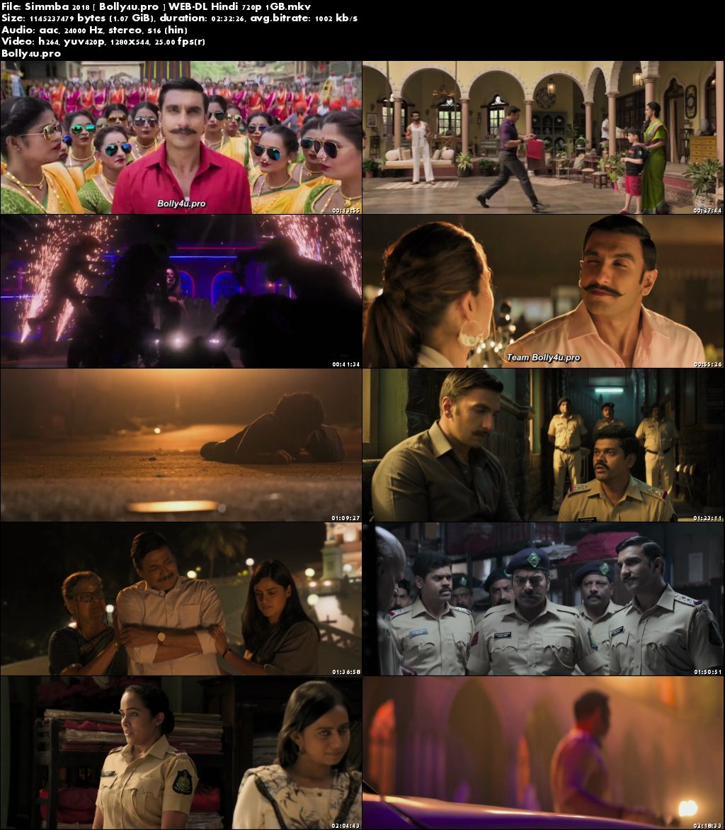 Simmba 2018 WEB-DL 1Gb Full Hindi Movie Download 720p