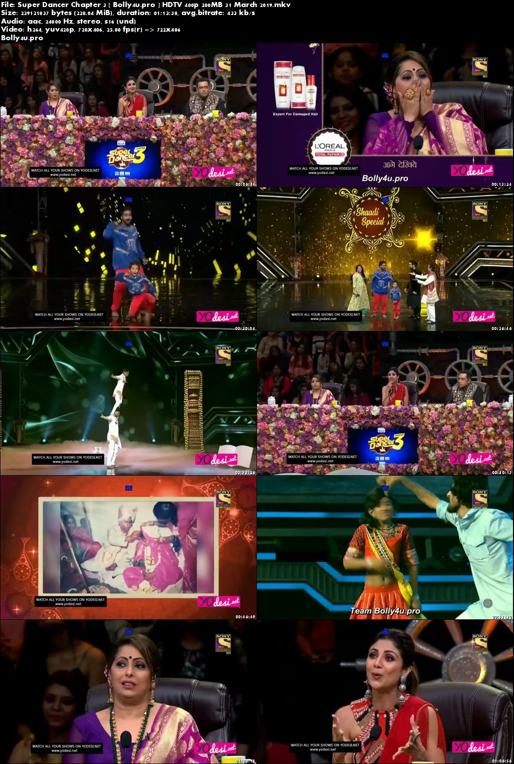 Super Dancer Chapter 3 HDTV 480p 200MB 31 March 2019 Download