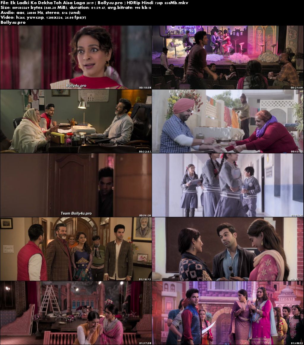 Ek Ladki Ko Dekha Toh Aisa Laga 2019 HDRip 350MB Hindi 480p Download