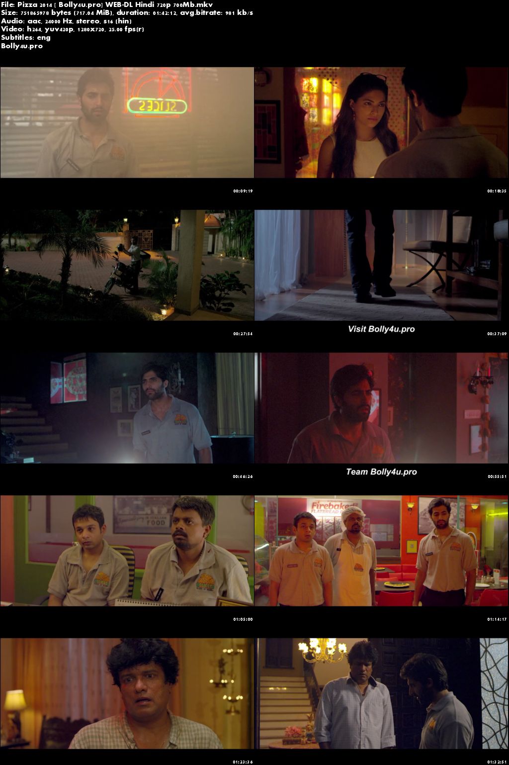 Pizza 2014 WEB-DL 300MB Hindi 480p ESub Download