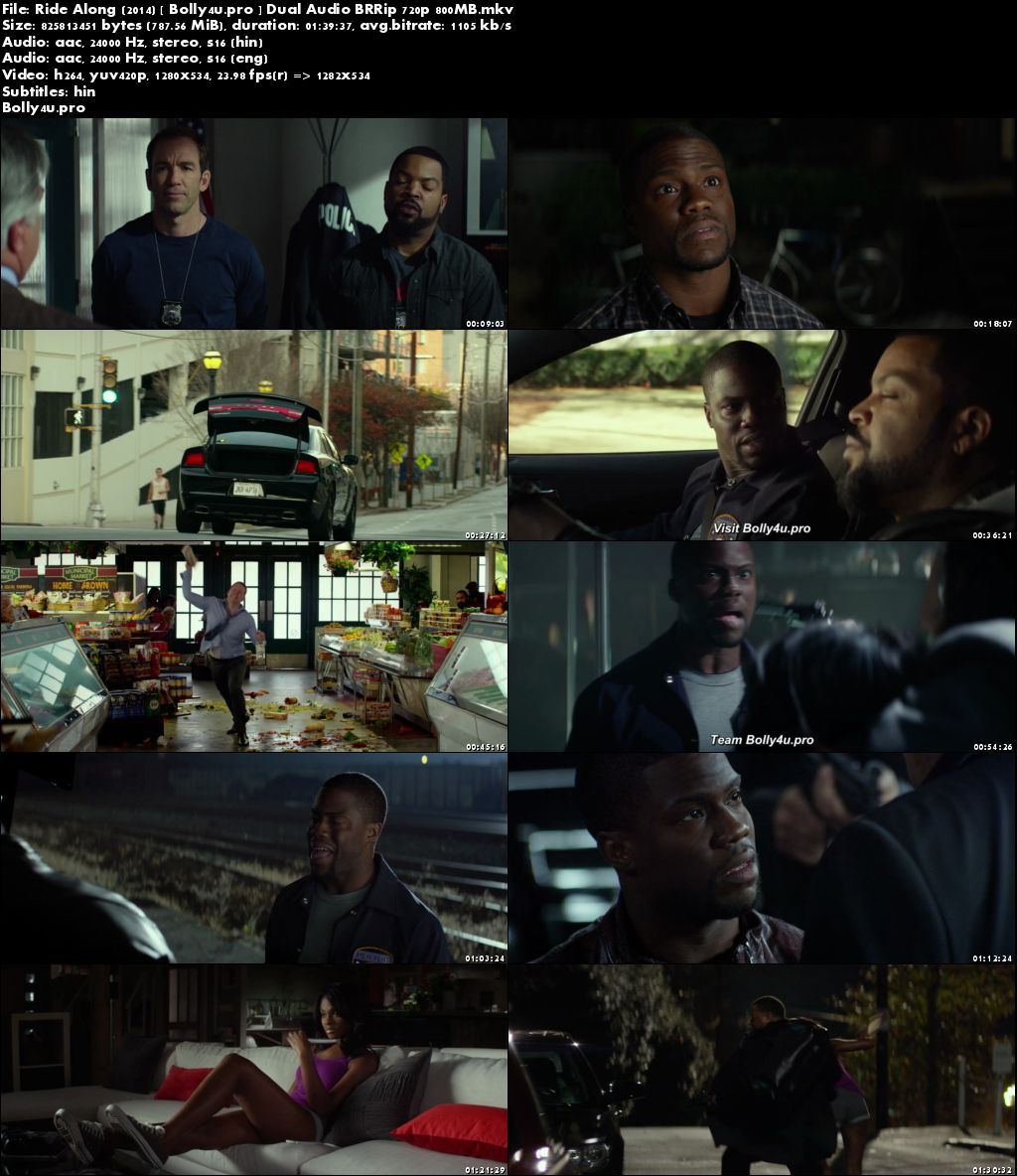 Ride Along 2014 BRRip 800MB Hindi Dual Audio ORG 720p Download