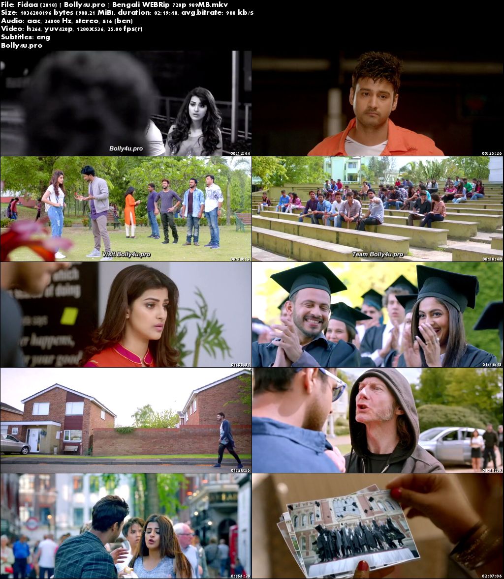 Fidaa 2018 WEBRip 950MB Bengali 720p ESub Download