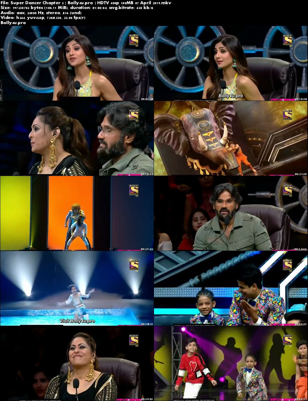 Super Dancer Chapter 3 HDTV 480p 180MB 07 April 2019 Download