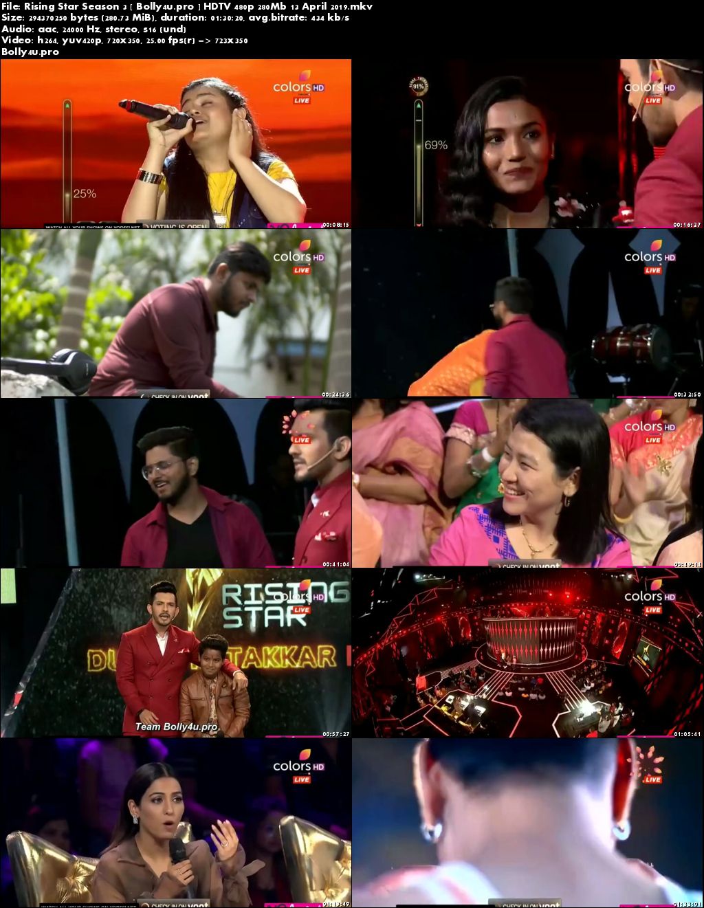 Rising Star Season 3 HDTV 480p 280Mb 13 April 2019 Download