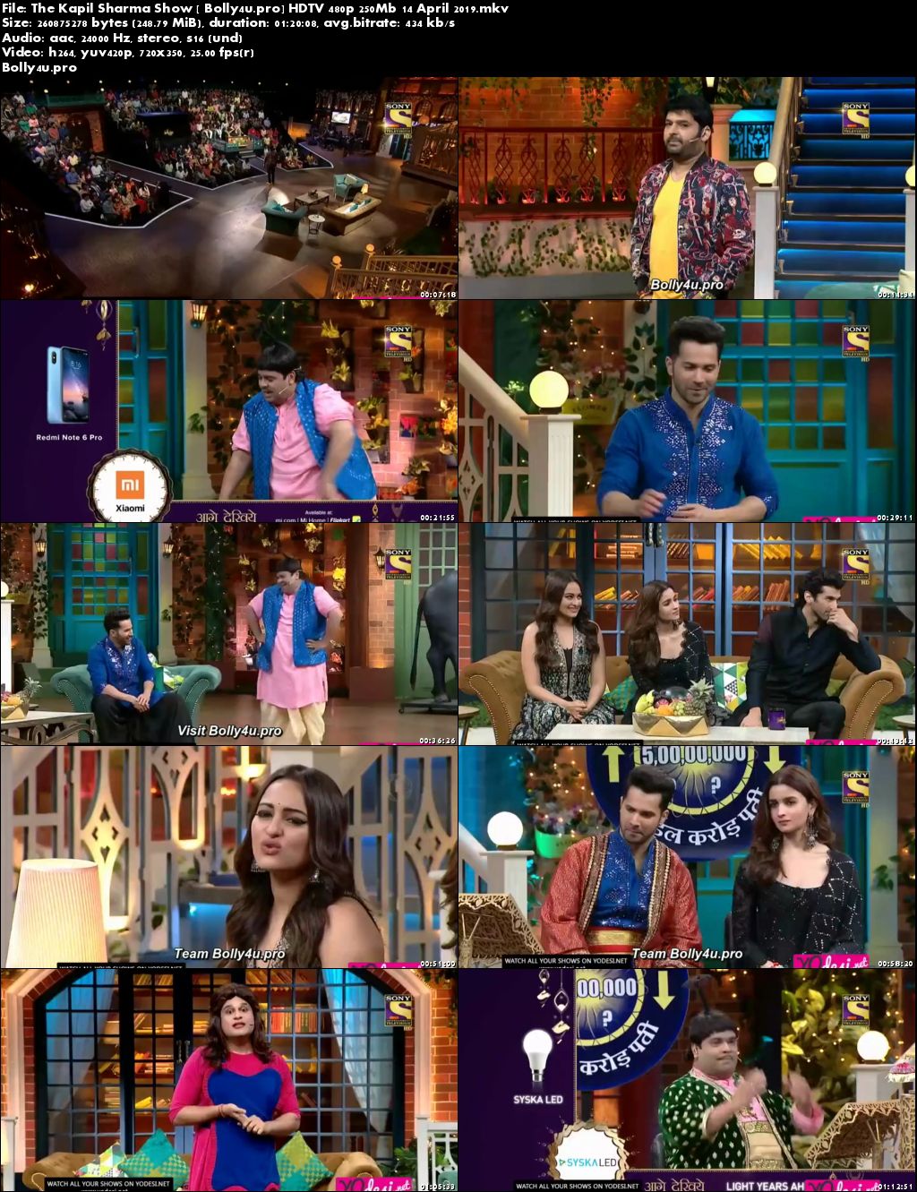 The Kapil Sharma Show HDTV 480p 250Mb 14 April 2019 Download