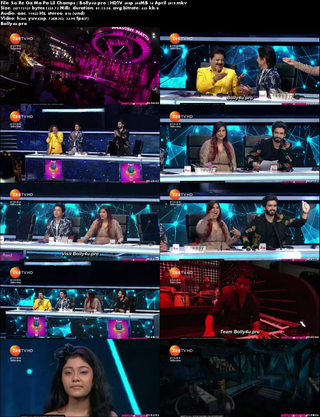 Sa Re Ga Ma Pa Lil Champs HDTV 480p 200MB 14 April 2019 Download