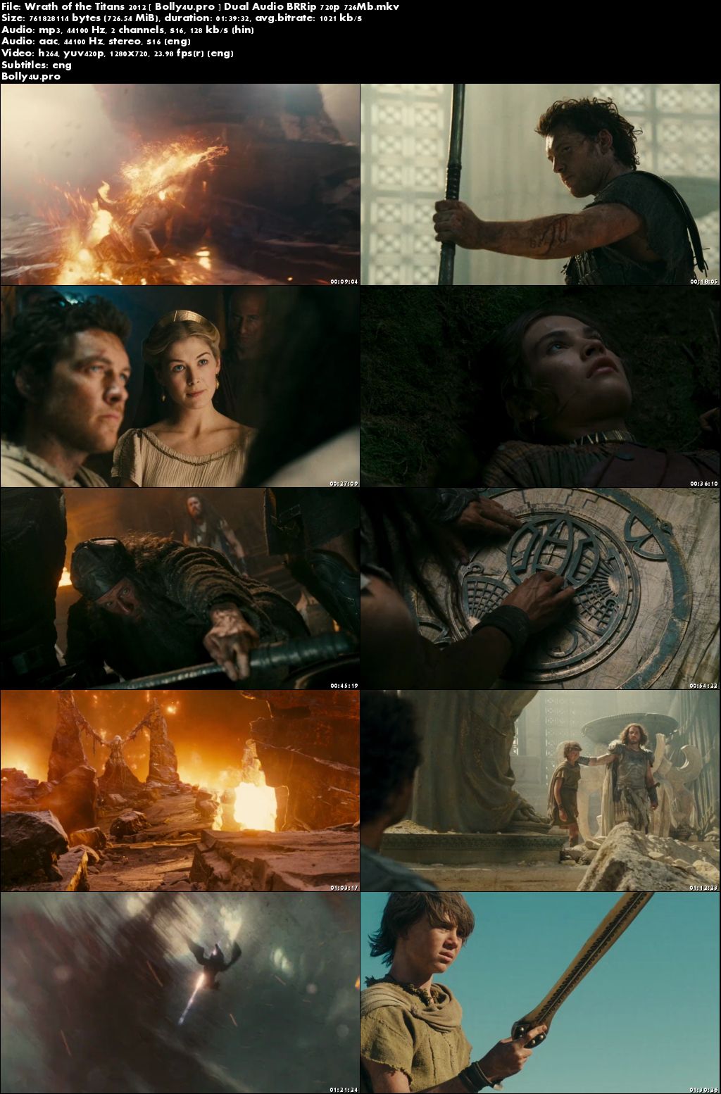 Wrath of the Titans 2012 BRRip 300MB Hindi Dual Audio 480p ESub Download